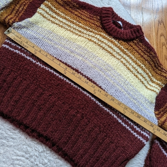 Zara wool alpaca blend striped knit sweater small - Picture 8 of 13